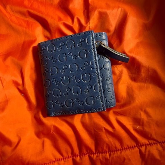 Guess Blue Wallet with Gold Accent - Picture 3 of 6